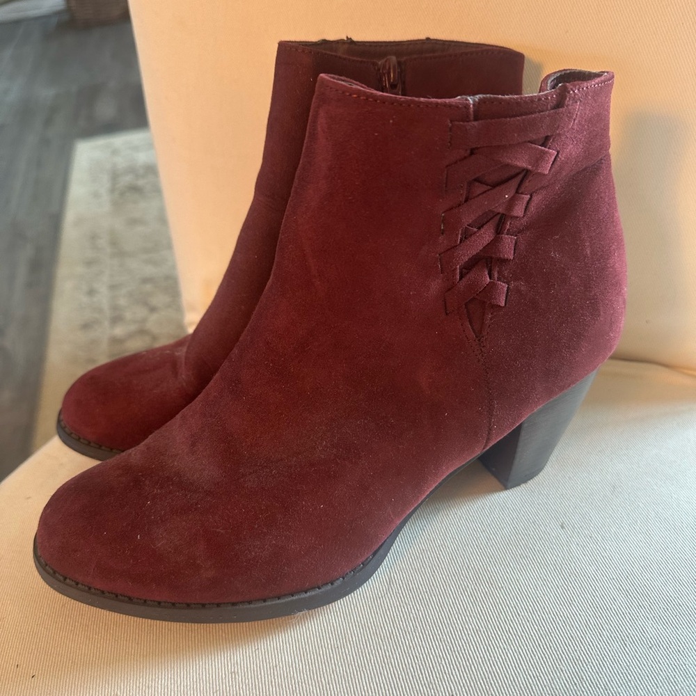 Women's Burgundy Ankle Boots